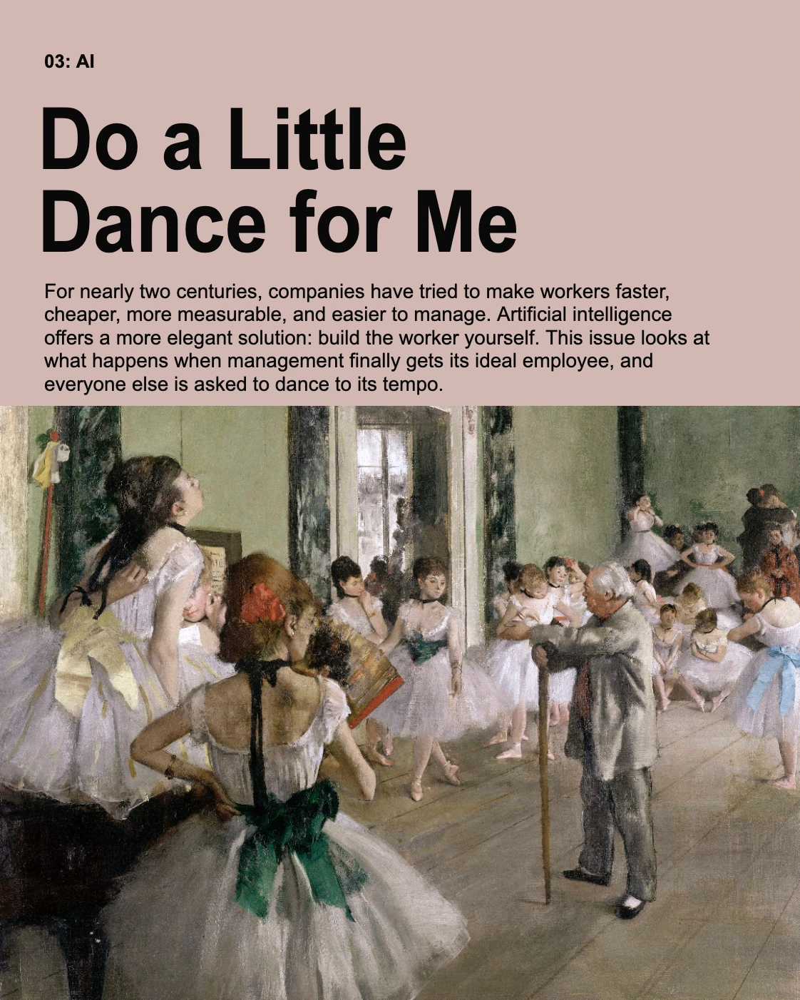 Issue 03: AI cover for Do a Little Dance for Me